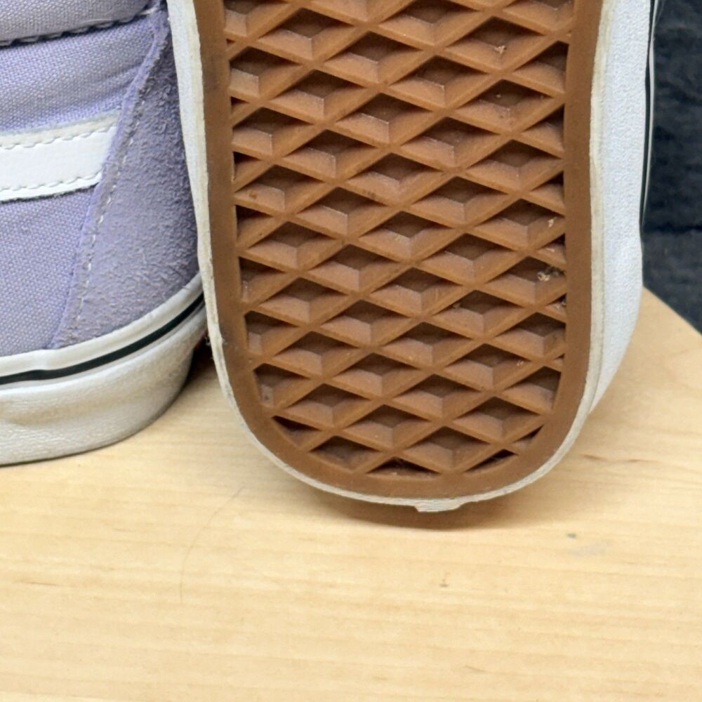 Vans Sk8-Hi Shoes Womens Size 7 Purple Lavender White High Top Skate Sneakers - Picture 8 of 10
